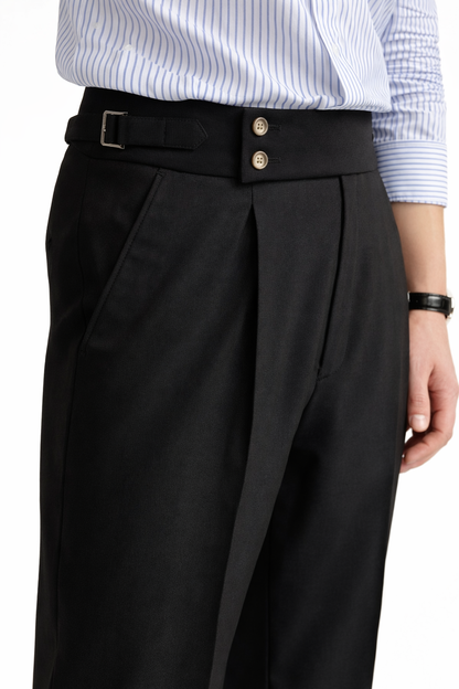 Frederick | Men's High Waist Straight Leg Trousers