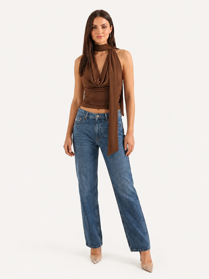 Soraya | Women's Halter Neck V-Neck Top