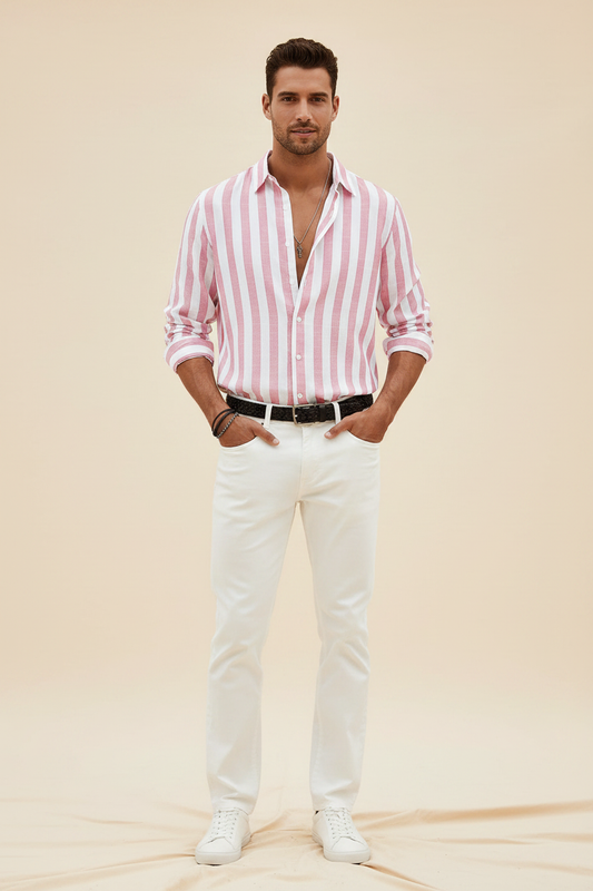 Pink Striped Shirt