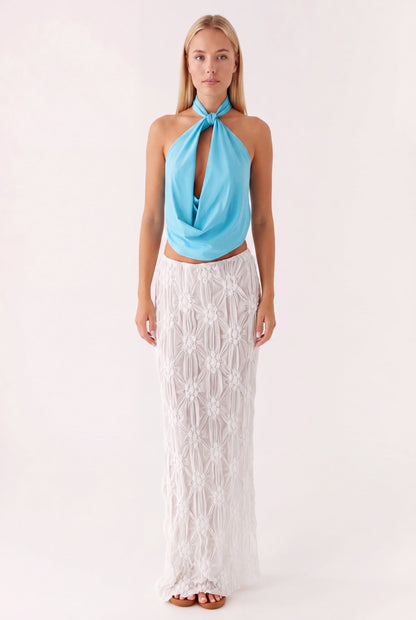Isla | Women's Draped Halter Crop Top