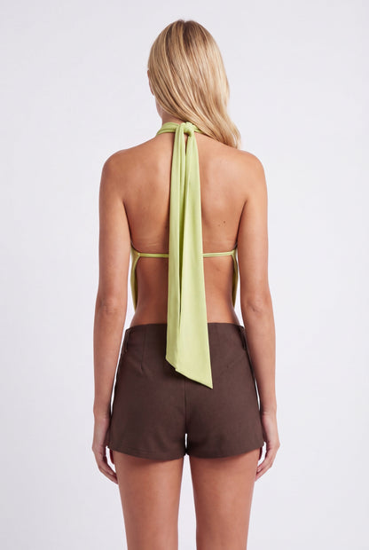 Isla | Women's Draped Halter Crop Top