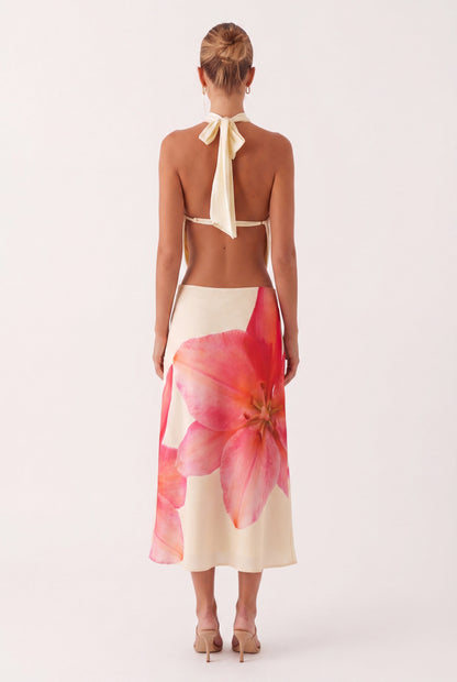 Isla | Women's Draped Halter Crop Top