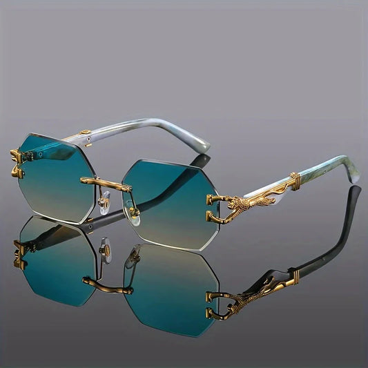 Cosette | Women's Rimless Hexagonal Sunglasses