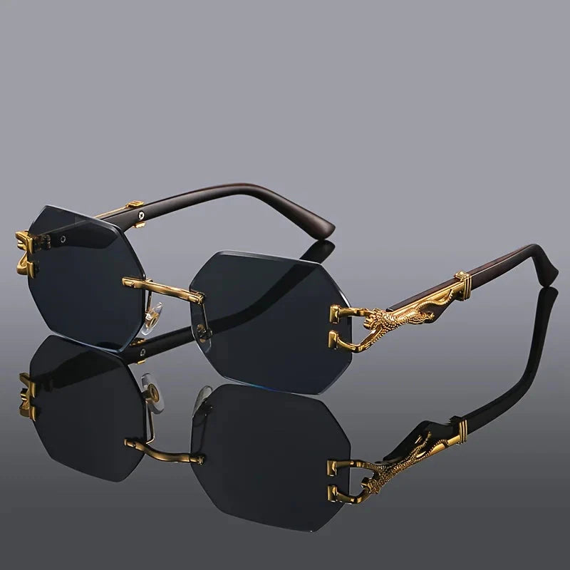 Cosette | Women's Rimless Hexagonal Sunglasses