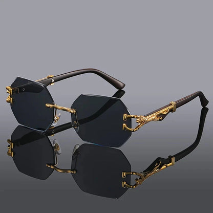 Cosette | Women's Rimless Hexagonal Sunglasses