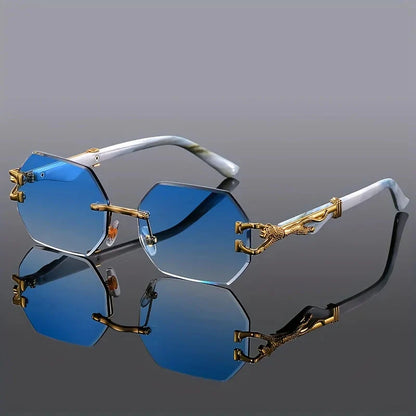 Cosette | Women's Rimless Hexagonal Sunglasses