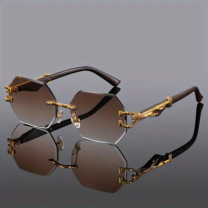 Cosette | Women's Rimless Hexagonal Sunglasses