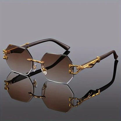 Cosette | Women's Rimless Hexagonal Sunglasses