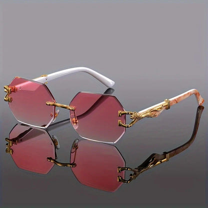 Cosette | Women's Rimless Hexagonal Sunglasses