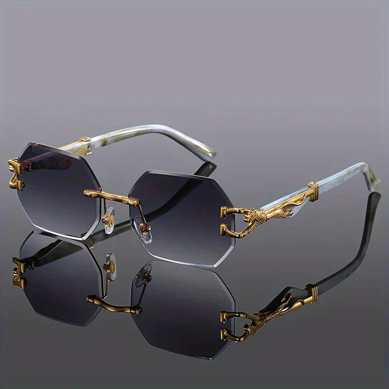 Cosette | Women's Rimless Hexagonal Sunglasses