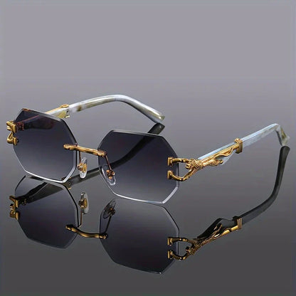Cosette | Women's Rimless Hexagonal Sunglasses