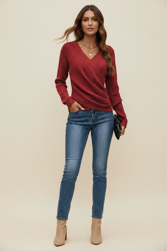 Red Wrap Top Realistic