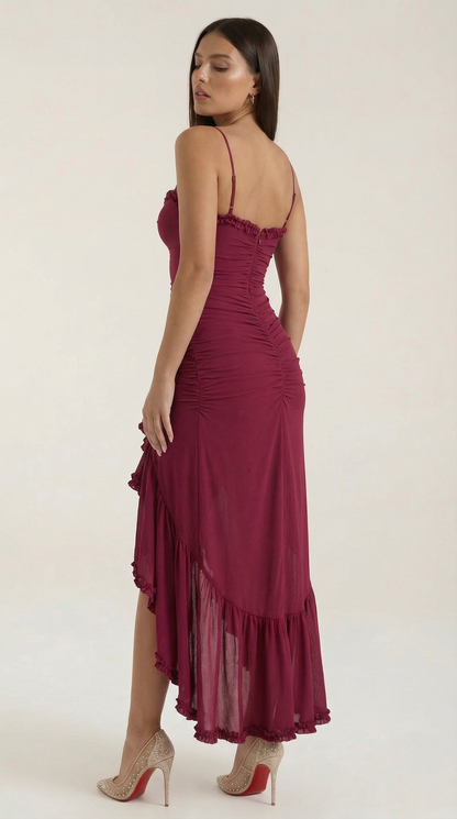 Marianne | Women's Ruffle Sweetheart Maxi Dress