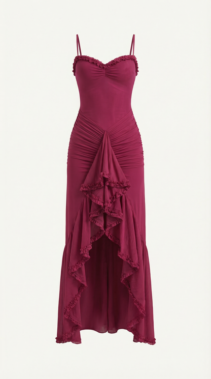Marianne | Women's Ruffle Sweetheart Maxi Dress