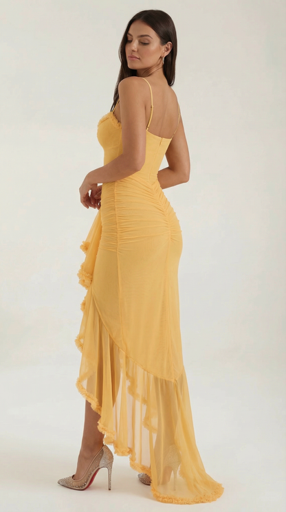 Marianne | Women's Ruffle Sweetheart Maxi Dress