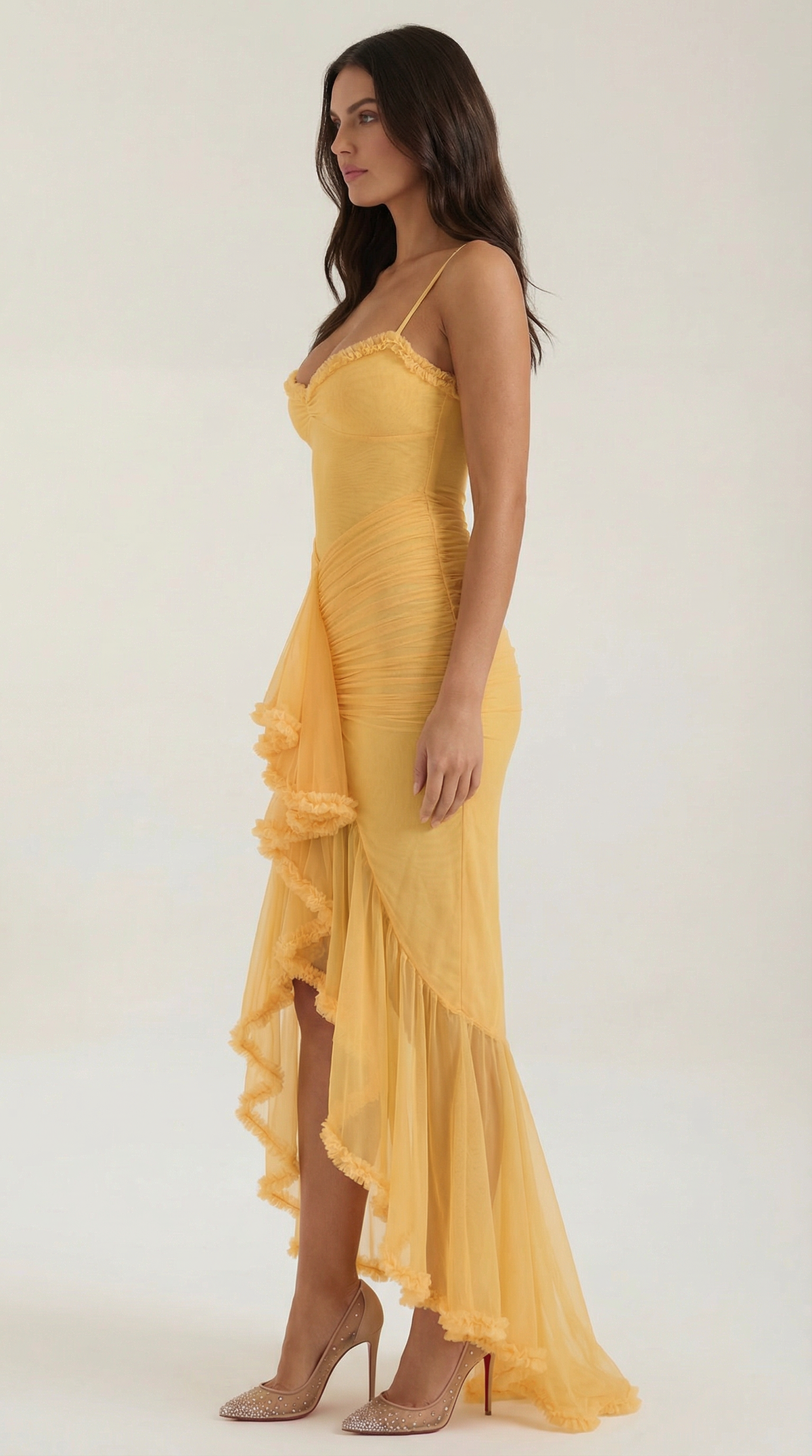 Marianne | Women's Ruffle Sweetheart Maxi Dress