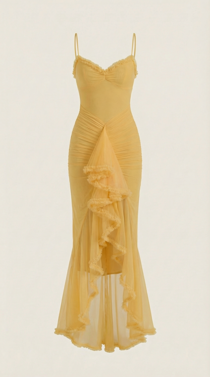 Marianne | Women's Ruffle Sweetheart Maxi Dress