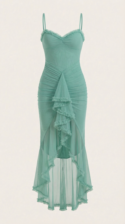 Marianne | Women's Ruffle Sweetheart Maxi Dress