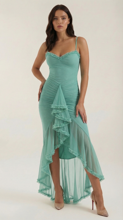 Marianne | Women's Ruffle Sweetheart Maxi Dress