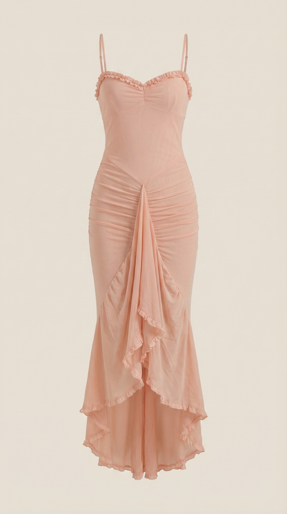 Marianne | Women's Ruffle Sweetheart Maxi Dress