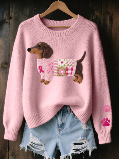 Maeve | Women's Puppy Print Knit Sweater