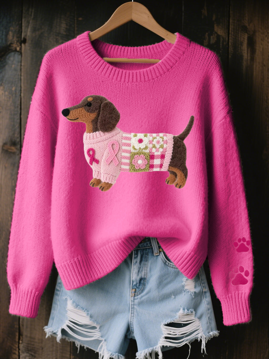 Maeve | Women's Puppy Print Knit Sweater