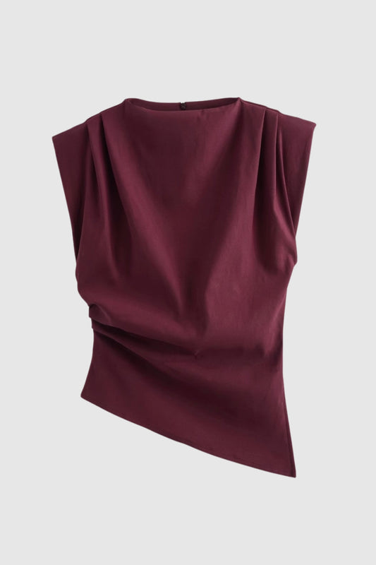 Flora | Women's Sleeveless Draped Top