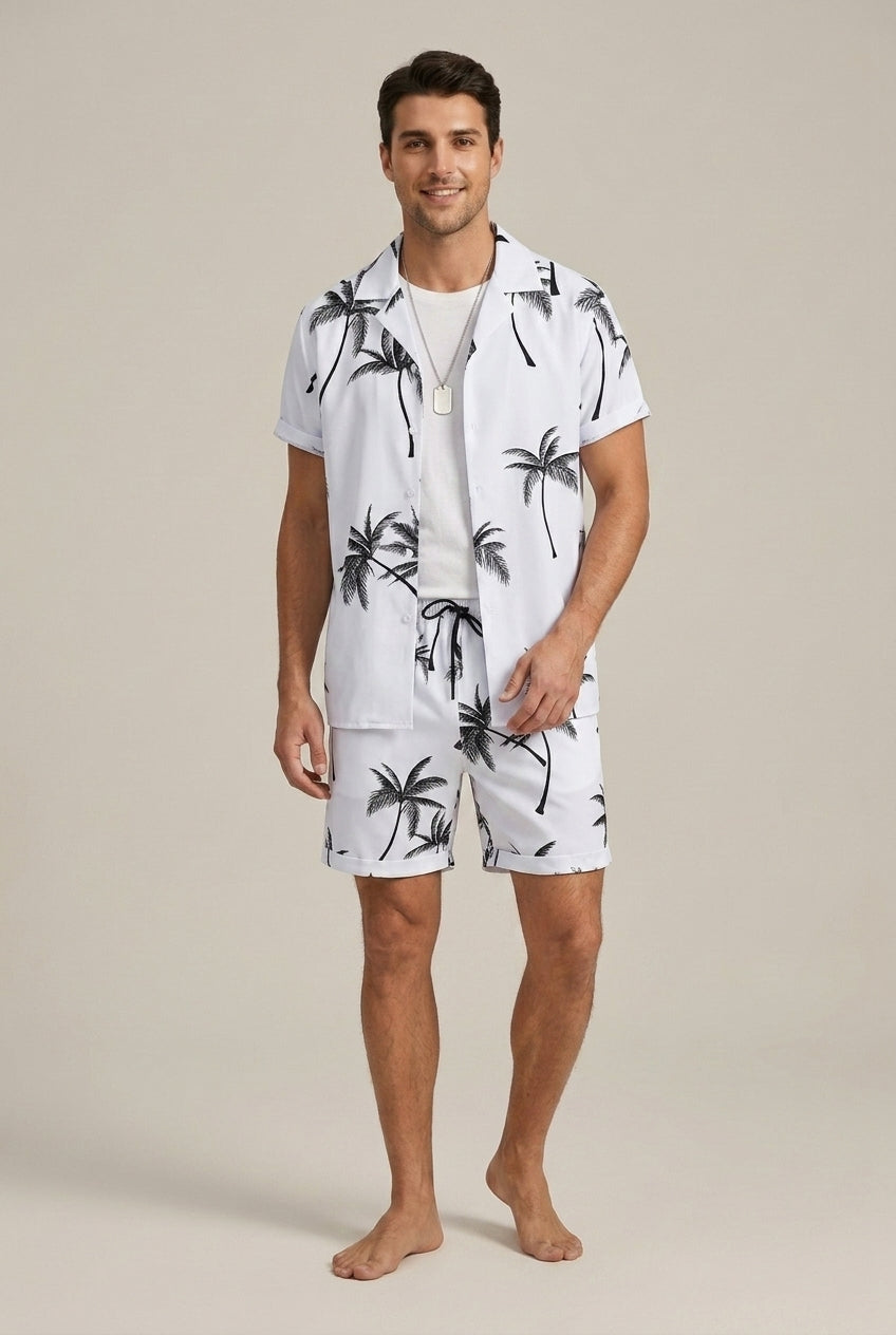 Oscar | Men's Palm Print Two-Piece Set