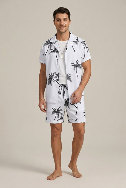 Oscar | Men's Palm Print Two-Piece Set