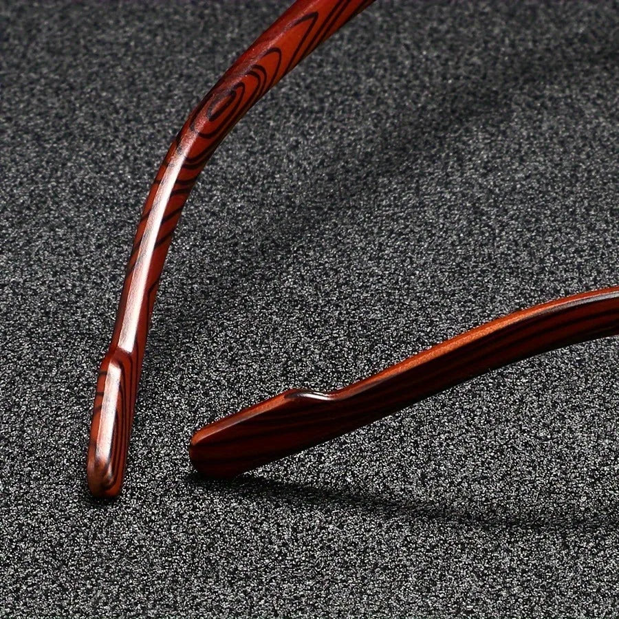 Thaddeus | Unisex Square Wooden Accent Sunglasses