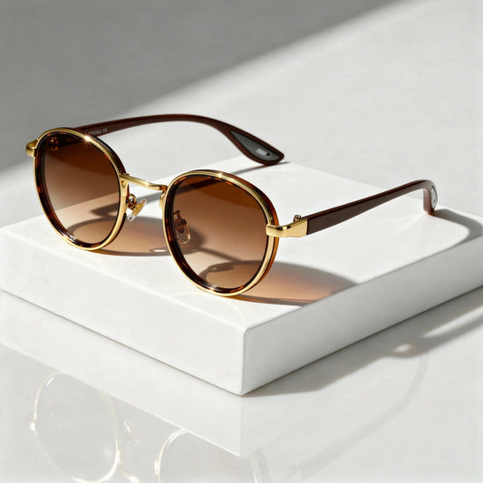 Onyx | Unisex Vintage Round Sunglasses